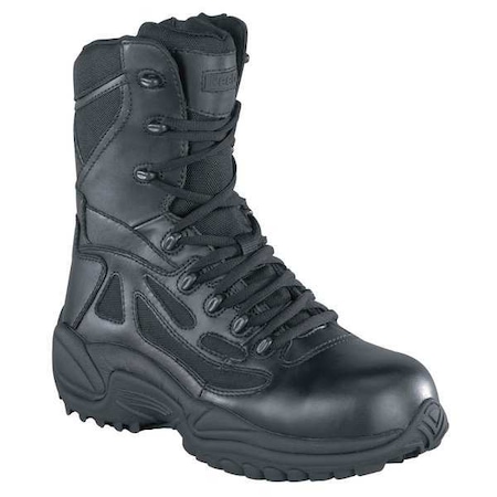 Rapid Response, Men's Tactical Boots, 12, W, Nylon, Leather, 8 in Height, Black MPN:RB8874