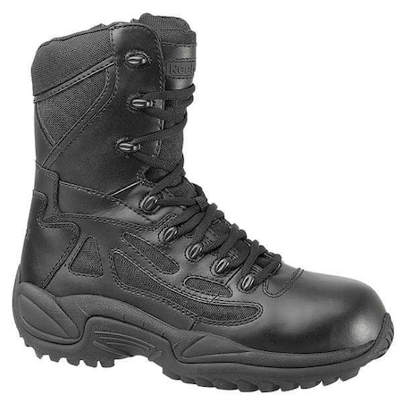 Men's 8-Inch Work Boot, 4 1/2, Composite Toe, 8 in H, Black, RB8874 MPN:RB8874