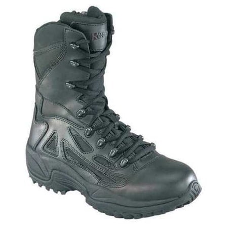 Men's Military/Tactical Boot, Plain Toe, M, 8 in Height, Black MPN:RB8875