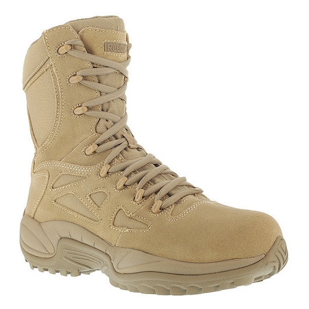 Rapid Response, Men's 8-Inch Work Boot, Composite Toe M, Suede, 8 in Height, Desert Tan MPN:RB8894