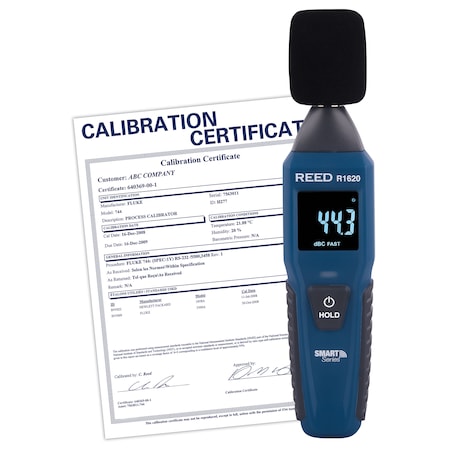 REED Sound Level Meter, Bluetooth Smart Series, includes ISO Certificate MPN:R1620-NIST