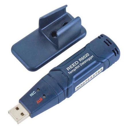 Temperature and Humidity USB Datalogger, -40 to 158 Degrees F (-40 to 70 Degrees C), 0-100%RH MPN:R6020