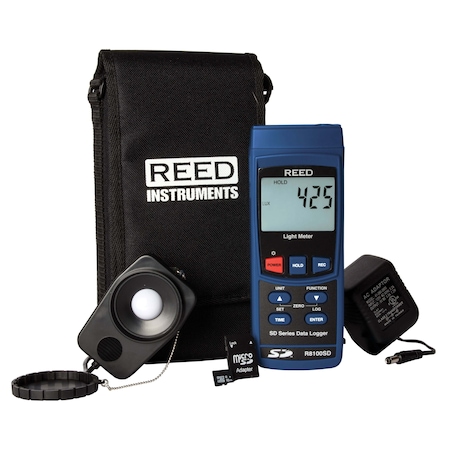 REED Data Logging Light Meter with Power Adapter and SD Card MPN:R8100SD-KIT