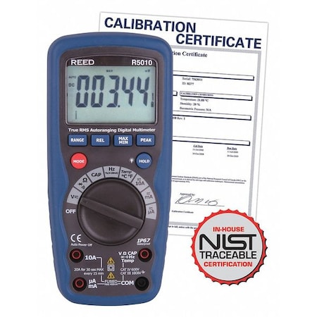 True RMS Waterproof Digital Multimeter with Calibration Certificate MPN:R5010-NIST