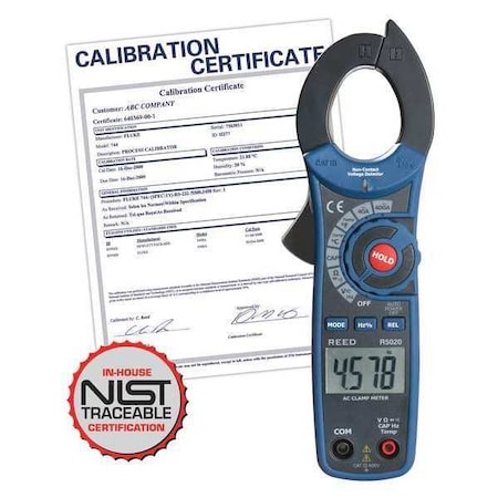 400A AC Clamp Meter w/Temperature and Non-Contact Voltage Detector MPN:R5020-NIST