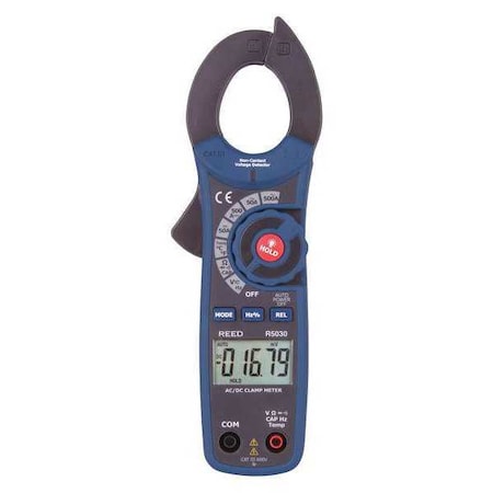 True RMS AC/DC Clamp Meter with Temperature and Non-Contact Voltage Detector, 500A MPN:R5030