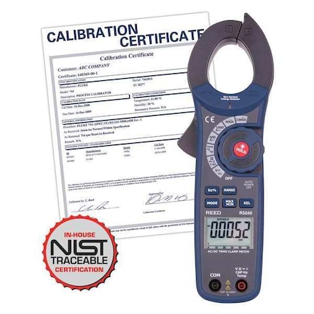 1000A AC/DC Clamp Meter w/Temperature and Non-Contact Voltage Detector MPN:R5040-NIST