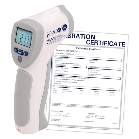 Food Service Infrared Thermometer, 8:1, 392 Degrees F (200 Degrees C) with NIST Calibration Certificate MPN:FS-200-NIST