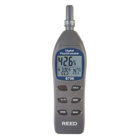 Digital Psychrometer / Thermo-Hygrometer, (Wet Bulb, Dew Point, Temperature, Humidity) MPN:8706