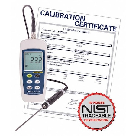 NIST Traceable Digital RTD Thermometer, -148 Degrees to 572 Degrees F MPN:C-370-NIST