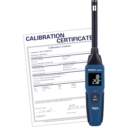 REED Thermo-Hygrometer, Bluetooth Smart Series, includes ISO Certificate MPN:R1610-NIST