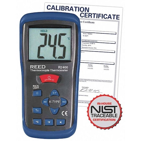 Thermometer, Type K Thermo, Nist Cert MPN:R2400-NIST