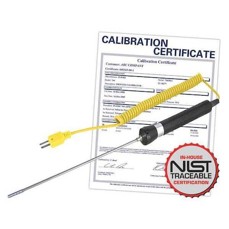 Air/Gas Thermocouple Probe, Type K, -58 to 1652 Degrees F (-50 to 900 Degrees C) with NIST Calibration Certificate MPN:R2940-NIST