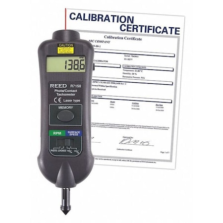 Contact/Laser Tachometer w/NIST MPN:R7150-NIST