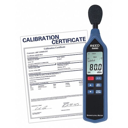 Sound Level Meter, Bargraph w/NIST MPN:R8060-NIST
