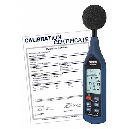 Sound Level Meter, Datalogger w/NIST MPN:R8080-NIST