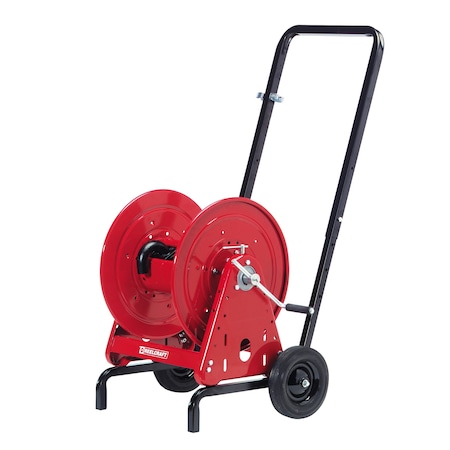 Hose Reel with Cart, Carbon Steel, Red MPN:600966