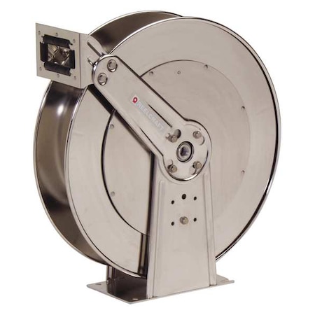 Hose Reel, 1/2 in Hose Diameter, 50 ft Length, 3, 000 psi Max. Pressure, Stainless Steel, Silver MPN:7800 OMS