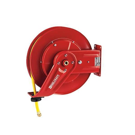 Retractable Cord Reel, 1/2 in Hose Diameter, 50 ft Length, 300 psi Max. Pressure, Steel, Red MPN:7850 OLPSW57