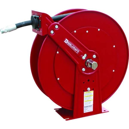 Spring Return Hose Reel, 1/2 in Hose Diameter, 100 ft Length, 2, 000 psi Max. Pressure, Red MPN:82100 OMP