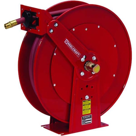 Spring Return Hose Reel, 3/4 in Hose Diameter, 50 ft Length, 250 psi Max. Pressure, Red MPN:83050 OLP-RH