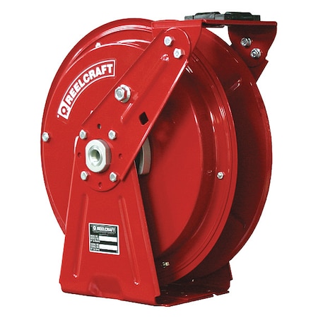 Spring Return Hose Reel, 3/8 in Hose Diameter, 50 ft Length, 3, 000 psi Max. Pressure, Red MPN:DP7600 OMP