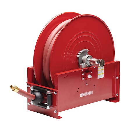Hose Reel, 3/4 in Hose Diameter, 75 ft Length, 250 psi Max. Pressure, Steel, Red MPN:E9375 OLPBW