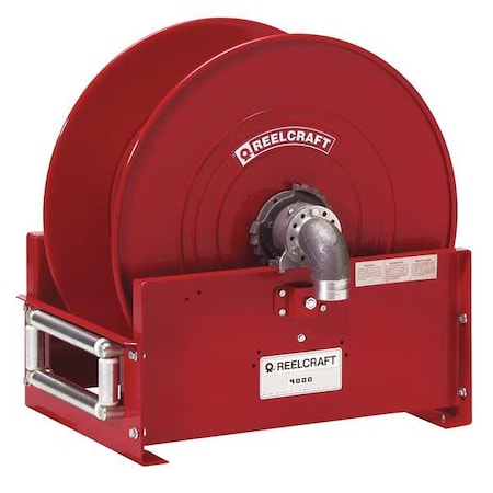 Spring Return Hose Reel, 1 1/2 in Hose Diameter, 50 ft Length, 600 psi Max. Pressure, Aluminum, Red MPN:FF9600 OLPBW