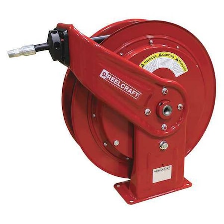 Spring Return Hose Reel, 3/8 in Hose Diameter, 75 ft Length, 4, 800 psi Max. Pressure, Red MPN:HD76075 OHP