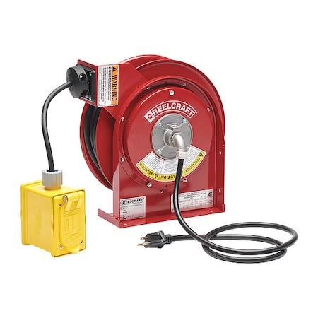 Retractable Cord Reel with 45 ft. Cord 2-Outlet 12/3 MPN:L 4545 123 7