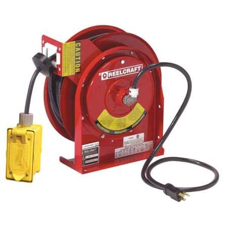 Retractable Cord Reel with 45 ft. Cord 2-Outlet 12/3 MPN:L 4545 123 7SB