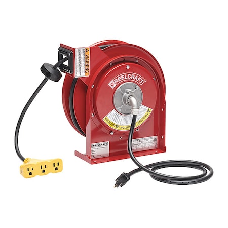 Power Cord Reel with 45 ft. Cord 3-Outlet 12/3 MPN:L 4545 123 9