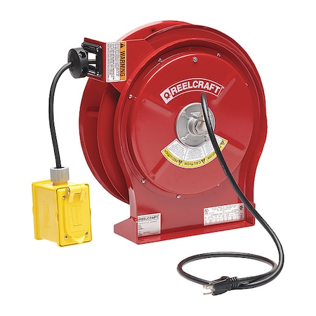 Retractable Cord Reel with 50 ft. Cord 2-Outlet 12/3 MPN:L 5550 123 7