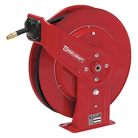 Spring Return Hose Reel, 3/8 in Hose Diameter, 50 ft Length, 5, 000 psi Max. Pressure, Red MPN:PW7650 OHP
