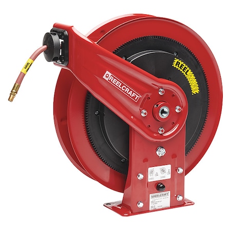Spring Return Hose Reel, 3/8 in Hose Diameter, 50 ft Length, 300 psi Max. Pressure, Black, Red MPN:RS7650 OLP
