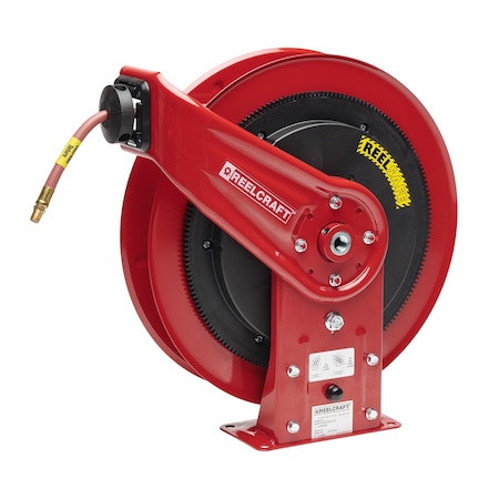 Spring Return Hose Reel, 3/4 in Hose Diameter, 25 ft Length, 250 psi Max. Pressure, Black, Red MPN:RS7925 OLP