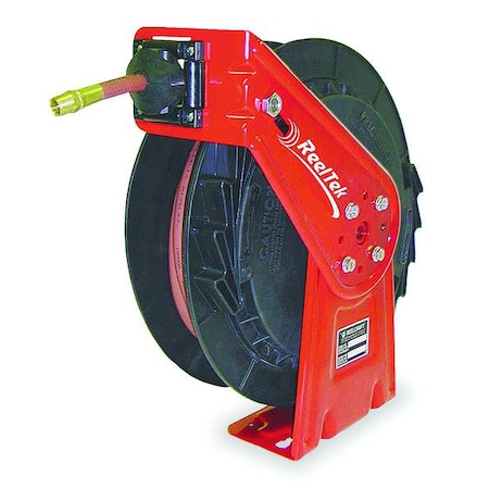 Spring Return Hose Reel, 1/4 in Hose Diameter, 50 ft Length, 300 psi Max. Pressure, Brass MPN:RT450-OLP