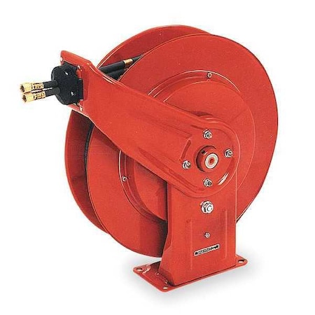Dual Reel Spring Return Hose Reel, 3/8 in Hose Diameter, 50 ft Length, 2, 000 psi Max. Pressure, Red MPN:TH86050 OMP