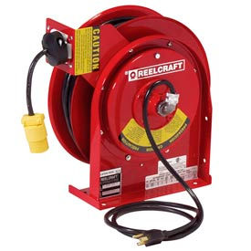 Reelcraft L 4050 163 3 16 AWG / 3 Cond x 50ft 15 AMP Single Outlet with Cord L 4050 163 3