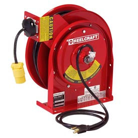 Reelcraft L 4545 123 3 12 AWG / 3 Cond x 45ft 15 AMP Single Outlet with Cord 27 lbs L 4545 123 3