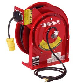 Reelcraft L 5550 123 3 12 AWG / 3 Cond x 50ft 15 AMP Single Outlet with Cord 44 lbs L 5550 123 3