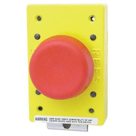 Emergency Stop Push Button, Mushroom Head, Momentary Action, Not Applicable Release, Red MPN:02182-002
