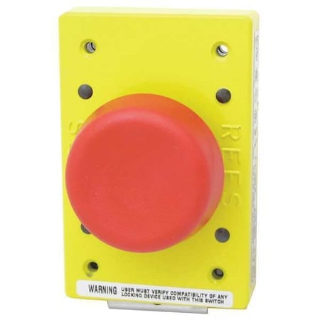 Emergency Stop Push Button, Mushroom Head, Momentary Action, Not Applicable Release, Red MPN:02182-202