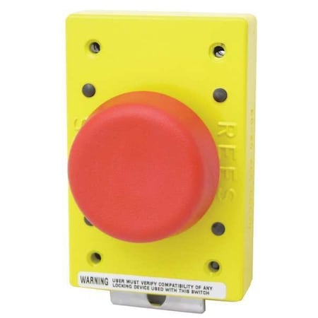 Emergency Stop Push Button, Mushroom Head, Momentary Action, Not Applicable Release, Red MPN:02650-002