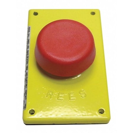 Mushroom Plunger w/Large Mtg, Red, 2-1/4
