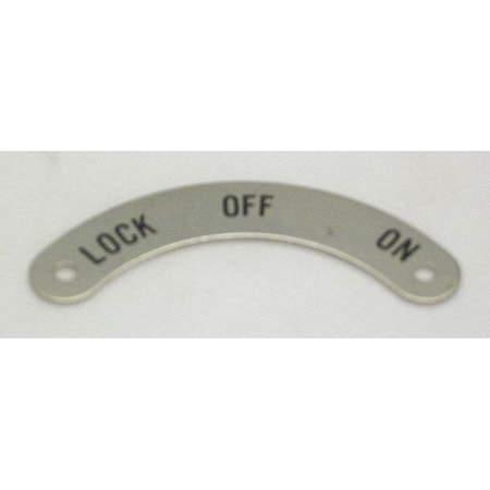 Standard Legend Plate, Lock-Off-On MPN:09005053