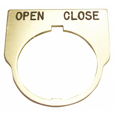 Standard Legend Plate, Open-Close MPN:09014031