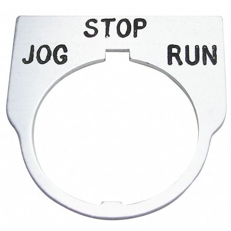 Standard Legend Plate, Jog-Stop-Run MPN:09014045