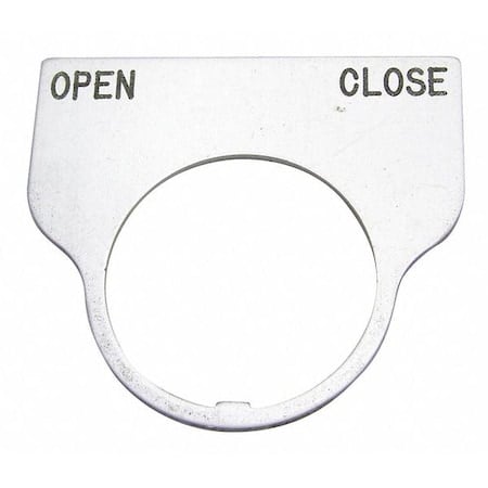 Standard Legend Plate, Open-Close MPN:09017031