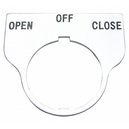 Standard Legend Plate, Open-Off-Close MPN:09017040